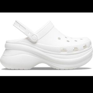Women's White Bae Platform Crocs